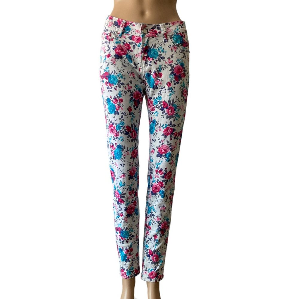 Shylo Perfect Summer Floral Jeans in Size 7 Made in the USA